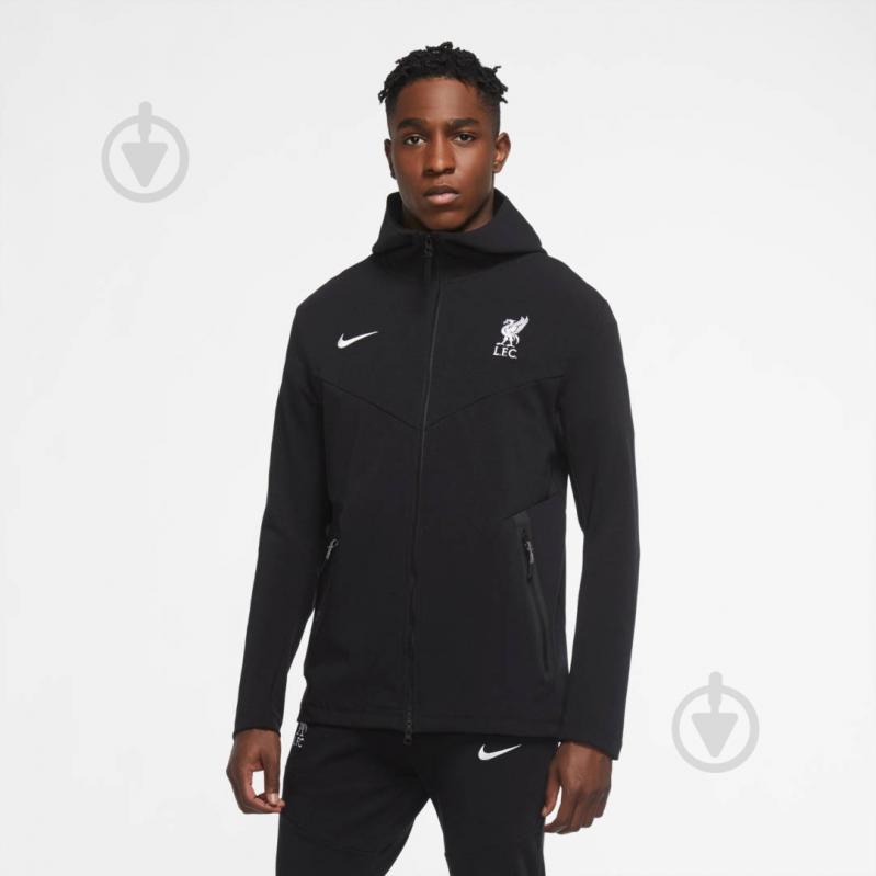 Джемпер Nike LFC M NSW TCH PCK HOOD FZ CL CZ3366-010 р. M чорний - фото 1