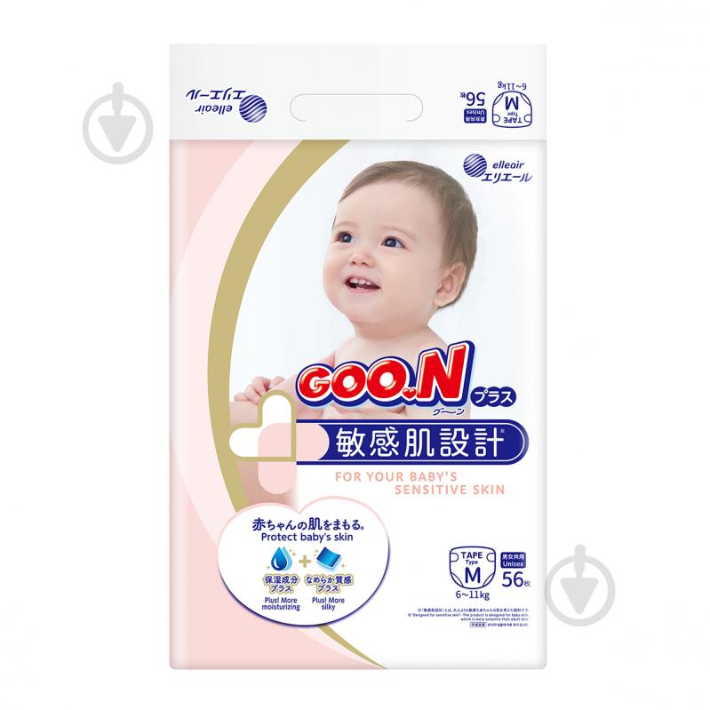 Подгузники Goo.N Plus M 6-11 кг 56 шт. - фото 1