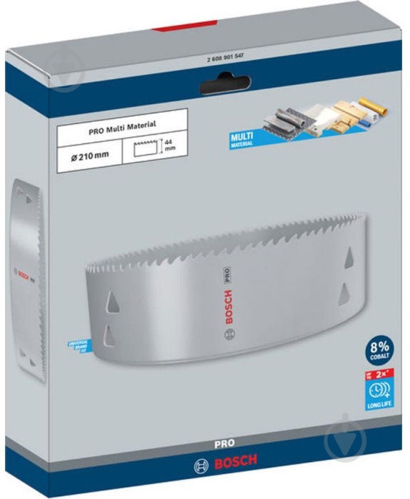 Сверло корончатое Bosch PRO Multi Material 210 мм 2608901547 - фото 3 Сверло корончатое Bosch PRO Multi Material 210 мм 2608901547 - фото 3