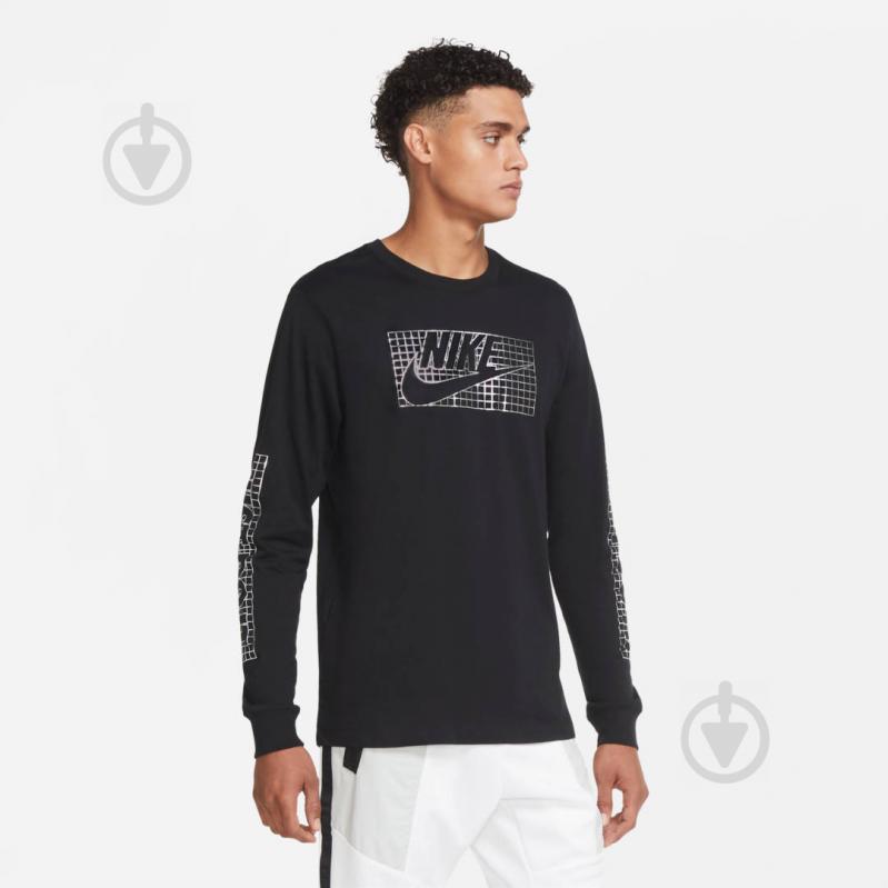 Футболка Nike M NSW LS TEE FUTURA FOIL CZ4708-010 р.L черный - фото 4