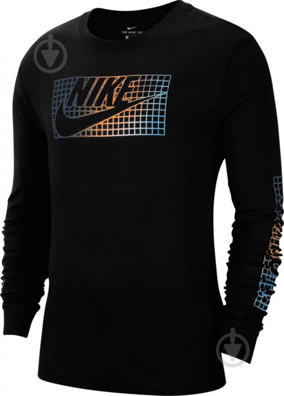 Футболка Nike M NSW LS TEE FUTURA FOIL CZ4708-010 р.S чорний - фото 1