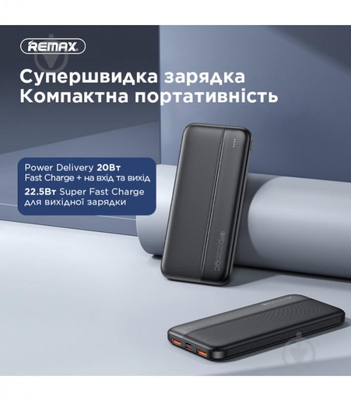 Повербанк Remax Tinyl Series 10000 mAh black (RPP-212) - фото 2