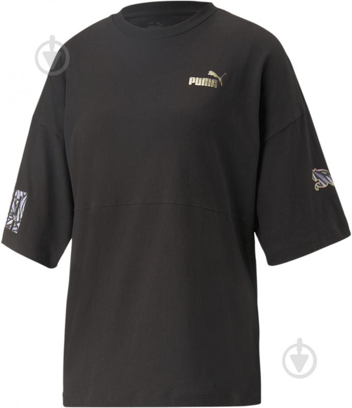 Футболка Puma PUMA POWER NOVA SHINE COLORBLOCK TEE 67444501 р.XL черный - фото 1