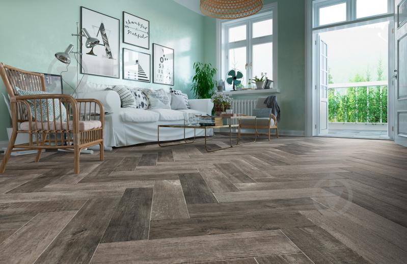 Плитка Golden Tile Rona темно-серая G4П19S 15х90 - фото 2