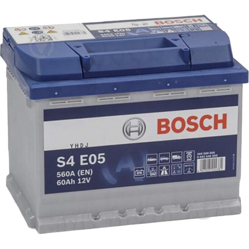 Аккумулятор автомобильный Bosch S4 EFB 60Ah 640A 12V 0092S4E051 «+» справа (BO 0092S4E051) - фото 1