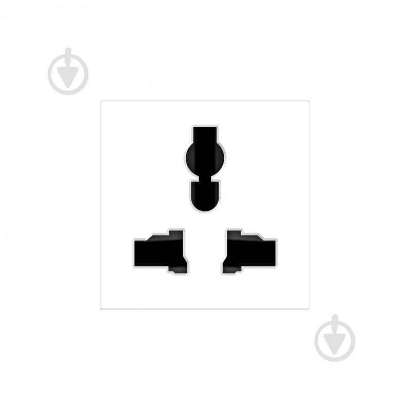 Механізм розетки побутова із заземленням Livolo C7 Універсальна 12 в 1 IP20 білий VL-FCT22 16A-2WP - фото 2