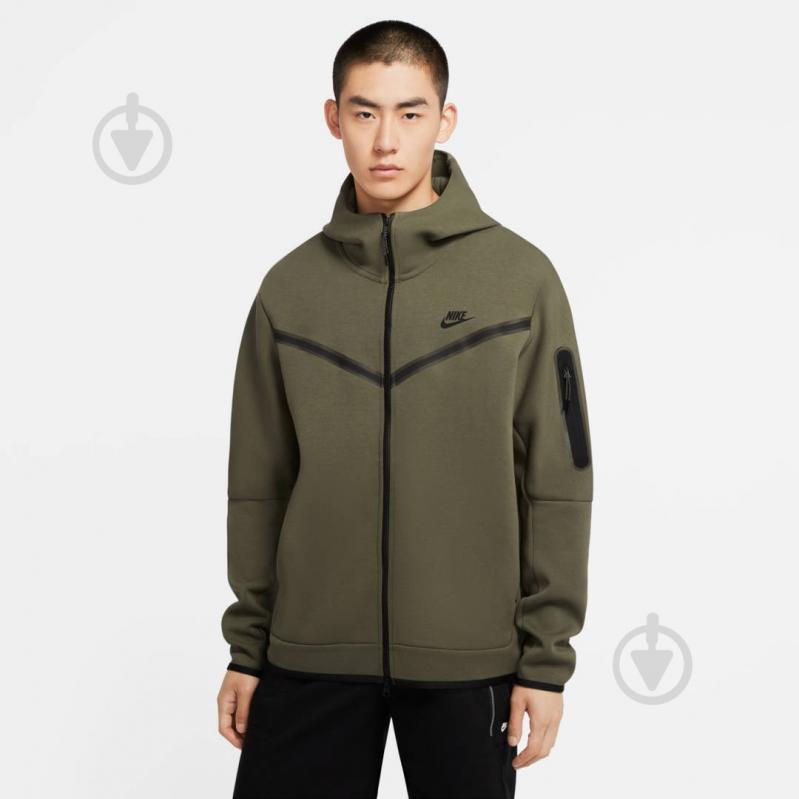 Джемпер Nike M NSW TCH FLC HOODIE FZ WR CU4489-380 р. S зеленый - фото 4