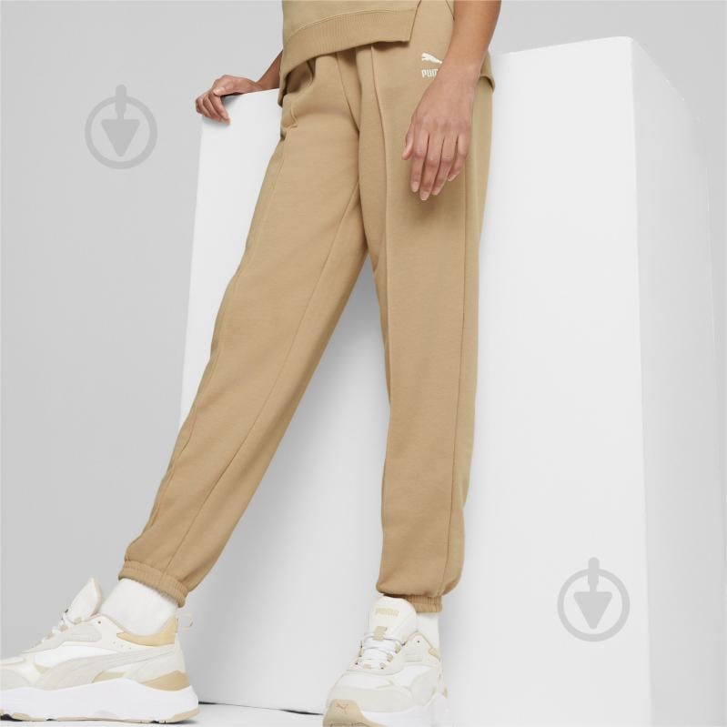 Брюки Puma CLASSICS SWEATPANTS TR G 53868289 р. 140 бежевый - фото 3