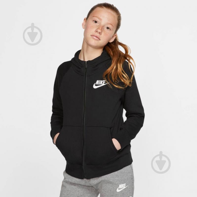 Джемпер Nike G NSW PE FULL ZIP BV2712-010 чорний - фото 4