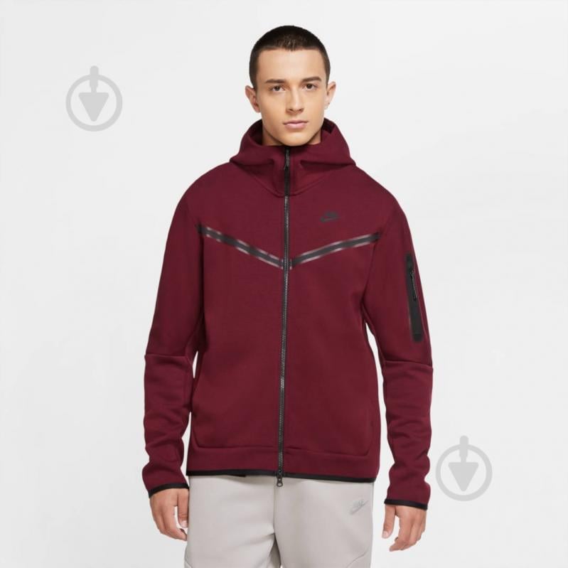 Джемпер Nike M NSW TCH FLC HOODIE FZ WR CU4489-638 р. L червоний - фото 4 Джемпер Nike M NSW TCH FLC HOODIE FZ WR CU4489-638 р. L червоний - фото 4