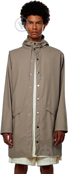 Куртка жіноча демісезонна Rains Long Jacket W3 1202-010 р.XS-S бежева - фото 1