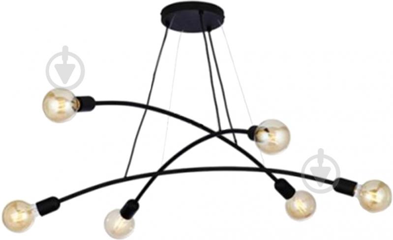 ВІТРИНА! Люстра TK Lighting HELIX 6PL 6x60 Вт E27 чорний 2726 - фото 1