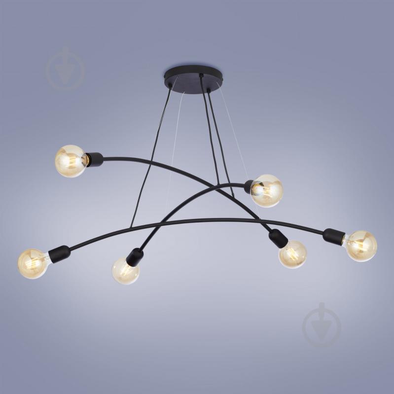 ВІТРИНА! Люстра TK Lighting HELIX 6PL 6x60 Вт E27 чорний 2726 - фото 3