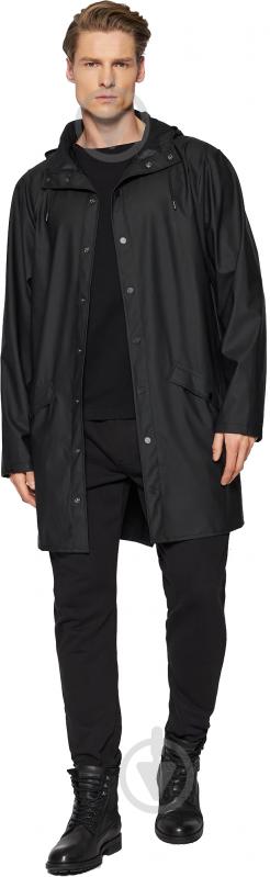 Куртка мужская демисезонная Rains Long Jacket 1202-001 р.L-XL черная - фото 6