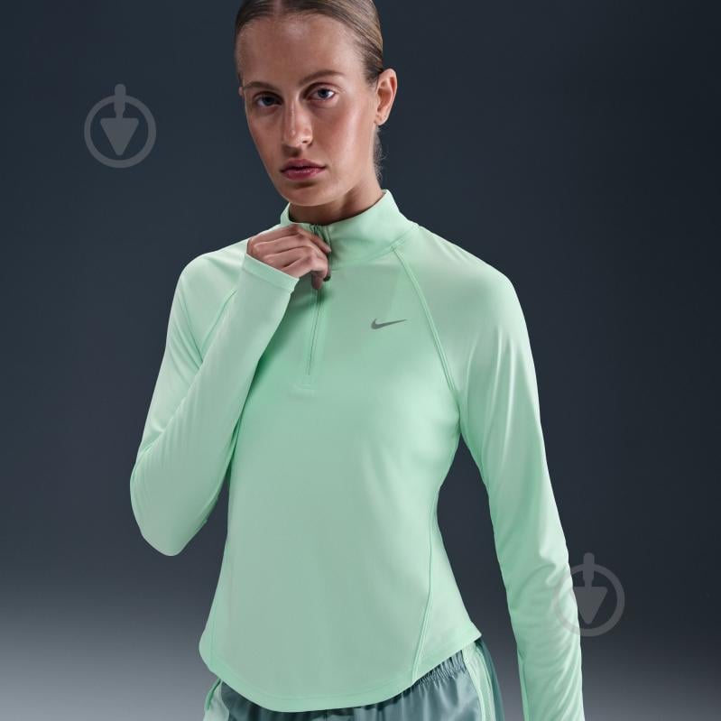 Джемпер Nike W NK TEMPO SWSH HBR DF HZ TOP HV2842-353 р.S зеленый - фото 10