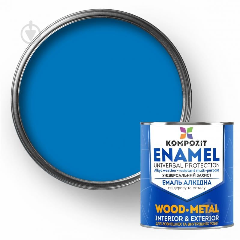 Емаль Kompozit алкідна ПФ-115 темно-блакитний глянець 0,9 кг - фото 1 Емаль Kompozit алкідна ПФ-115 темно-блакитний глянець 0,9 кг - фото 1