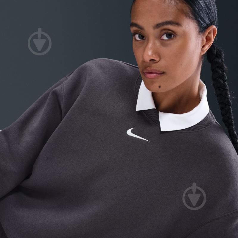 Джемпер Nike W NSW PHNX FLC OS LONG CREW FZ4270-036 р.S сірий - фото 11