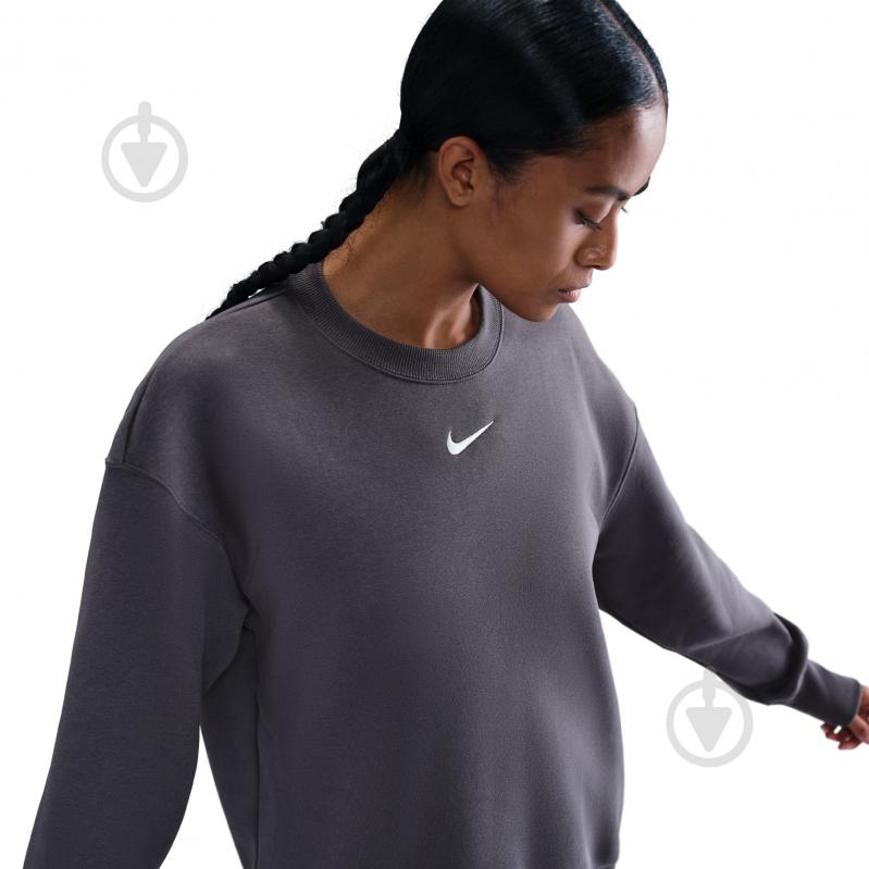 Джемпер Nike W NSW PHNX FLC OS LONG CREW FZ4270-036 р.S сірий - фото 4