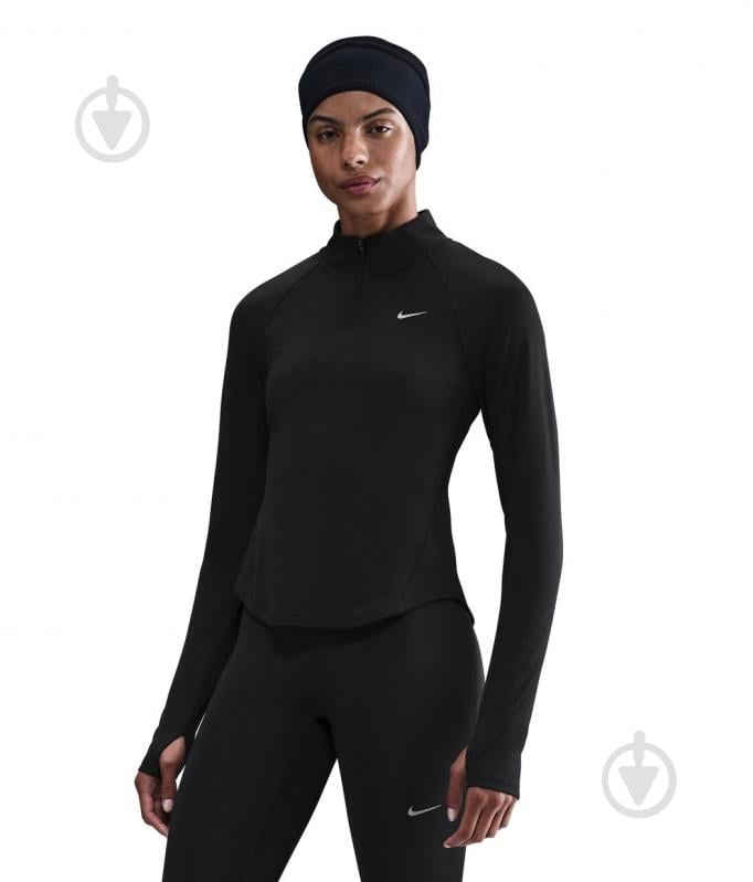 Джемпер Nike W NK TEMPO SWSH HBR DF HZ TOP HV2842-010 р.S черный - фото 1