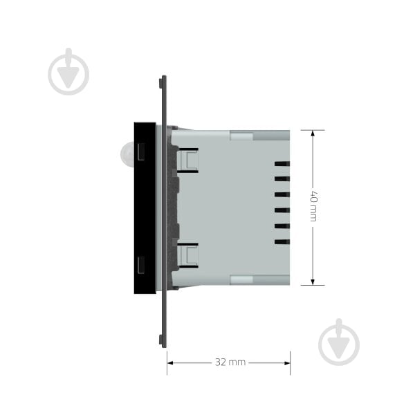 Механізм Livolo C7 з підсвіткою чорний VL-FCL-2BP - фото 8