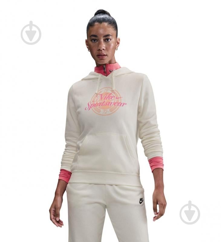 Джемпер Nike W NSW CLUB FLC GX STD PO HDY IH8496-133 р.XS бежевий - фото 1