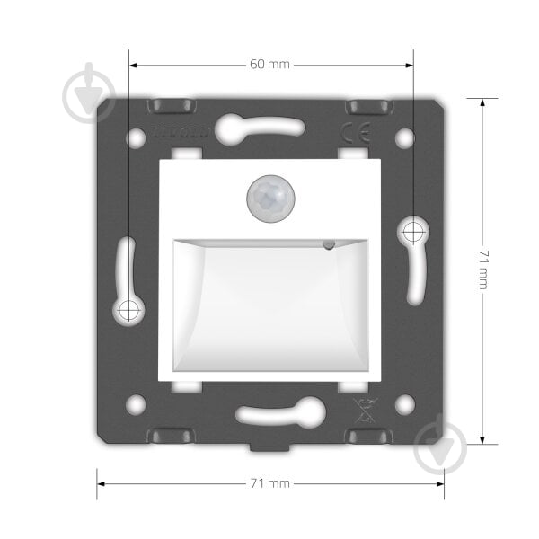 Механизм Livolo C7 с подсветкой белый VL-FCL-2WP - фото 7