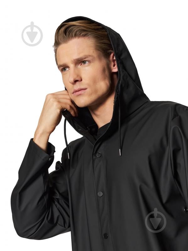 Куртка чоловіча демісезонна Rains Long Jacket 1202-001 р.M-L чорна - фото 3