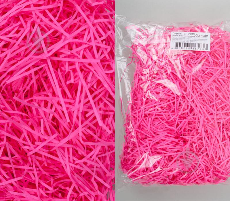Наповнювач паперовий Бумагія Екофілер 50 г яскраво-рожевий - фото 2