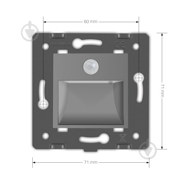 Механізм Livolo C7 з підсвіткою сірий VL-FCL-2IP - фото 7