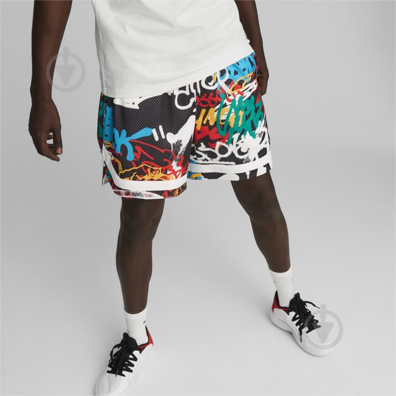 Шорты Puma GRAFFITI SHORT 53923901 р. XL разноцветный - фото 3