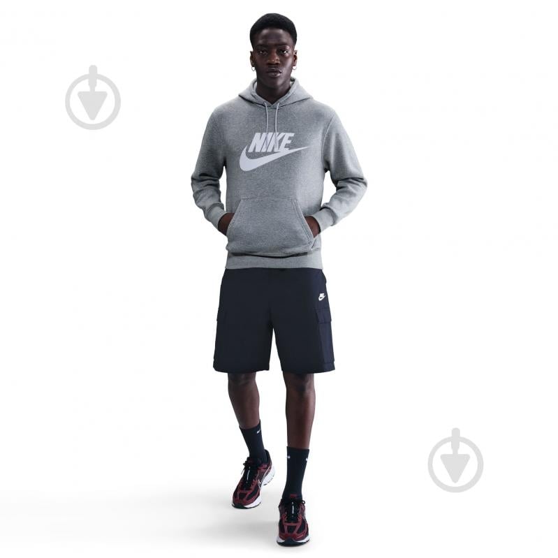 Джемпер Nike M NK CLUB BB PO GFX HOODIE FN3868-063 р.L серый - фото 2 Джемпер Nike M NK CLUB BB PO GFX HOODIE FN3868-063 р.L серый - фото 2