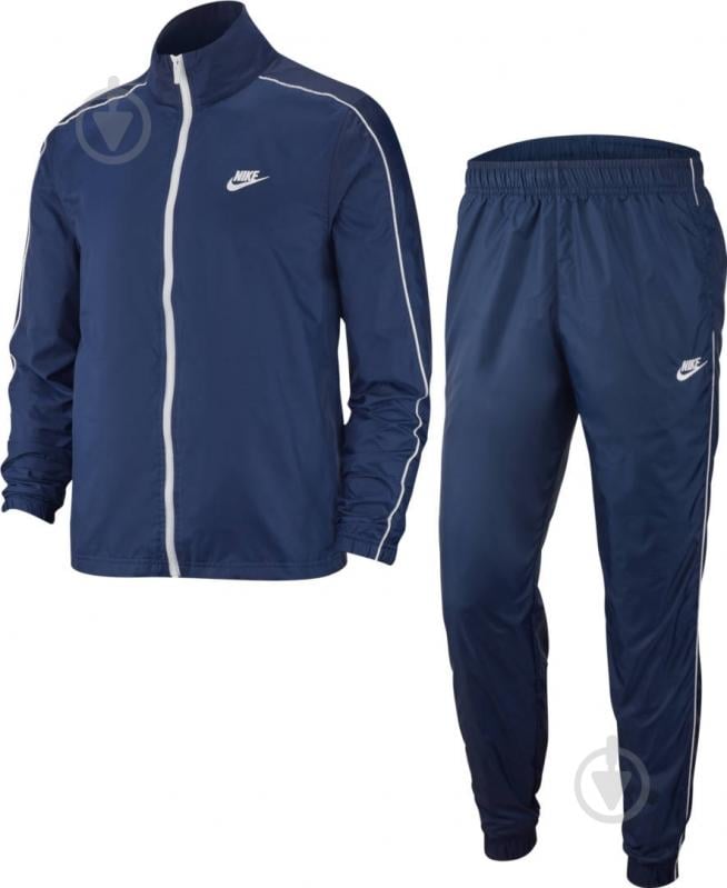 Спортивний костюм Nike M NSW CE TRK SUIT WVN BASIC BV3030-410 р. 2XL темно-синій - фото 1