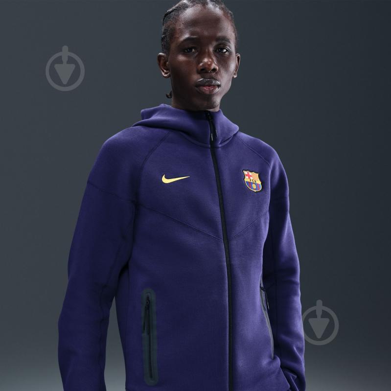 Джемпер Nike FCB M NK TCH FLC FZ WR HDY HJ6426-595 р.L фиолетовый - фото 9 Джемпер Nike FCB M NK TCH FLC FZ WR HDY HJ6426-595 р.L фиолетовый - фото 9