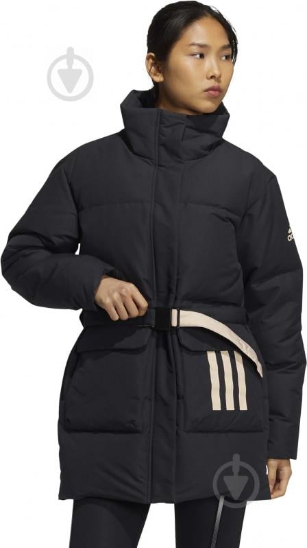 Пуховик жіночі зимові Adidas W BELT DWN JKT H23066 р.S чорний - фото 2