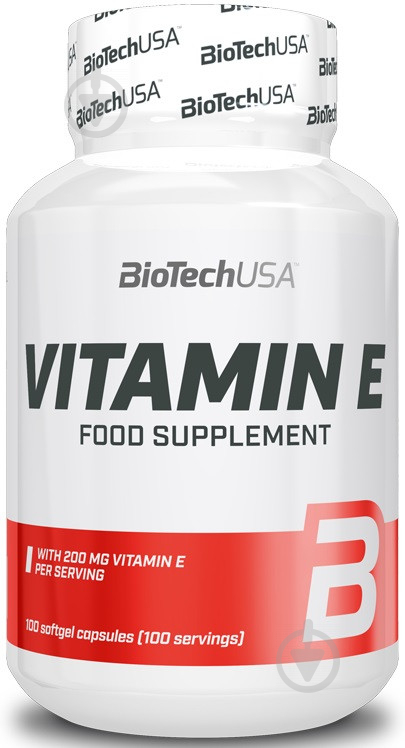 Вітаміни BioTechUSA Vitamin E 100 шт./уп. - фото 1