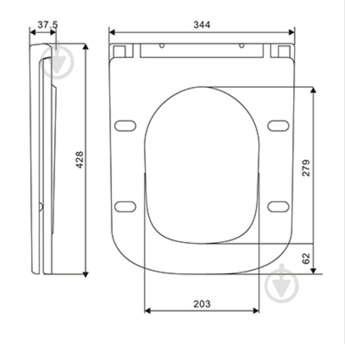 Сидіння для унітаза Mixxen soft-close MXLT0687 - фото 3