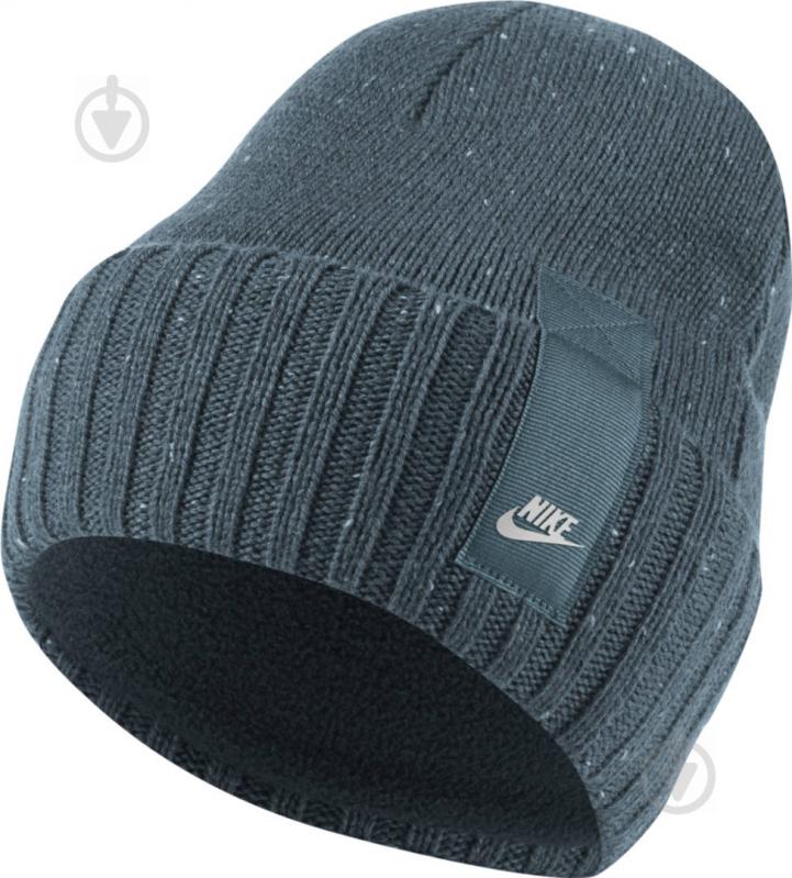 Шапка Nike U Nsw Beanie Cuffed Fut Utl CW6322-031 р.one size чорний - фото 1