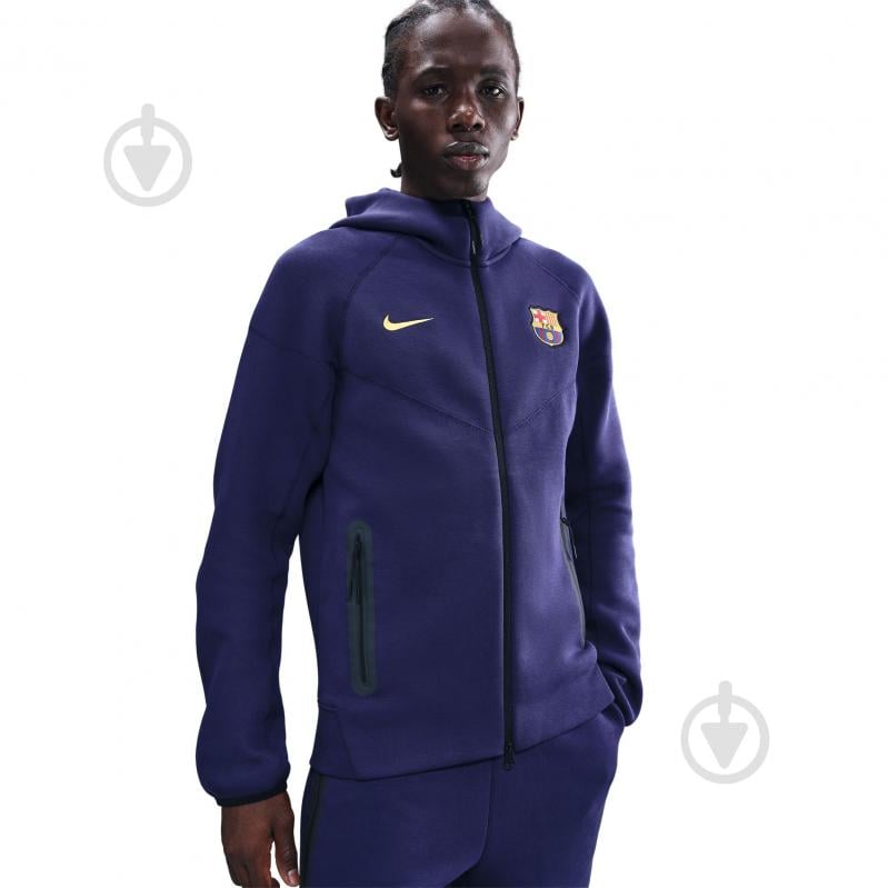 Джемпер Nike FCB M NK TCH FLC FZ WR HDY HJ6426-595 р.M фиолетовый - фото 4 Джемпер Nike FCB M NK TCH FLC FZ WR HDY HJ6426-595 р.M фиолетовый - фото 4