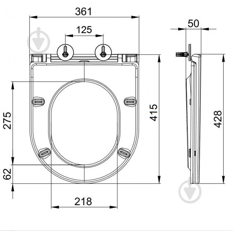 Сидіння для унітаза Mixxen soft-close MXLT0685 - фото 3