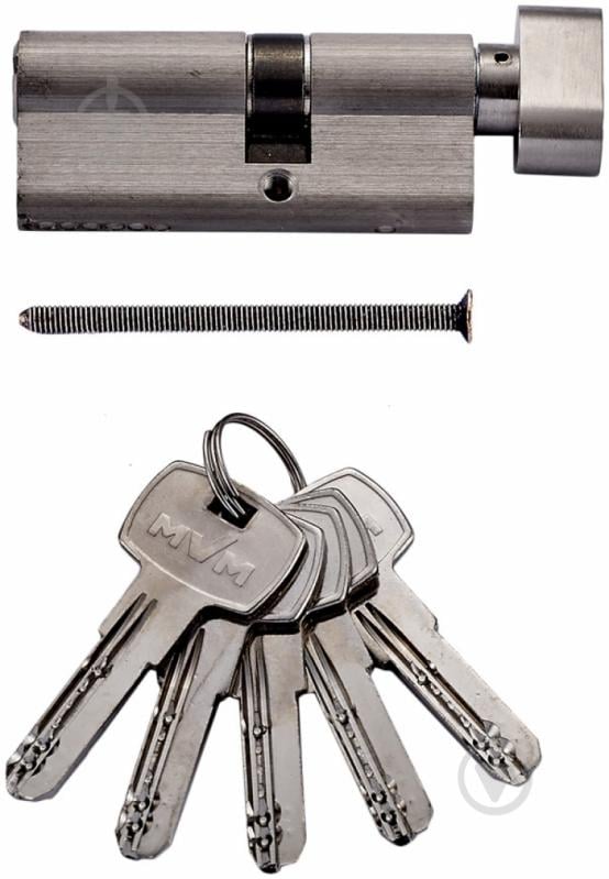 Цилиндр MVM Р6Р 40x30 ключ-вороток 70 мм матовый никель - фото 2 Цилиндр MVM Р6Р 40x30 ключ-вороток 70 мм матовый никель - фото 2