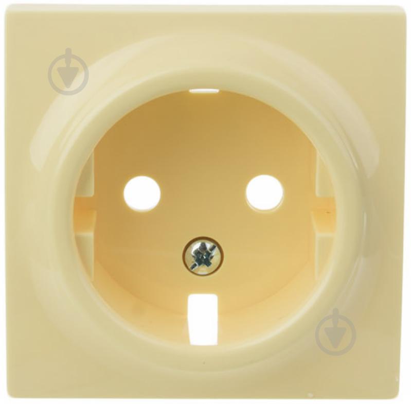 Панель розетки Obzor Elegant 2P+Z ваниль DSE 00-83004-000000 - фото 1