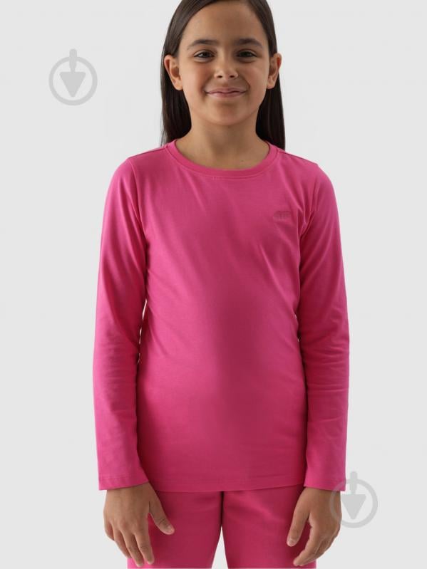 Футболка 4F LONGSLEEVE F318 4FJWMM00TLONF318-55S р.140 рожевий - фото 1