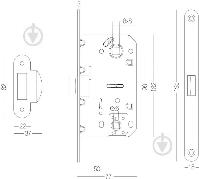 Дверной замок межкомнатный MVM P-2056 WC матовый никель - фото 4