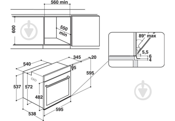 Комплект встраиваемой техники Whirlpool Духовой шкаф Whirlpool W7OM44S1C + Микроволновая печь Whirlpool W7MD440 - фото 17