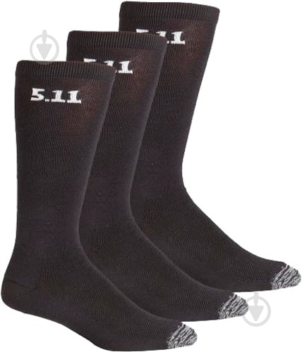 Шкарпетки 5.11 Tactical Socks - 3 Pack 59121 р.L [019] Black 3 шт. - фото 1