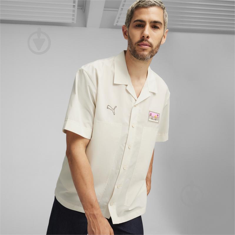 Поло Puma PL SUMMER CREW SHIRT 62457102 р.M бежевий - фото 3