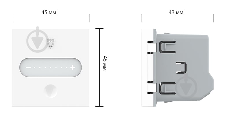 Механізм світлорегулятора Livolo C7 20 IP білий VL-FC1DZ-2WP - фото 6