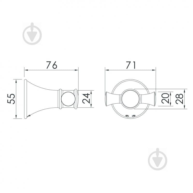 Крючок для ванной комнаты Imprese Podzima Ledove ZMK01170121 - фото 2