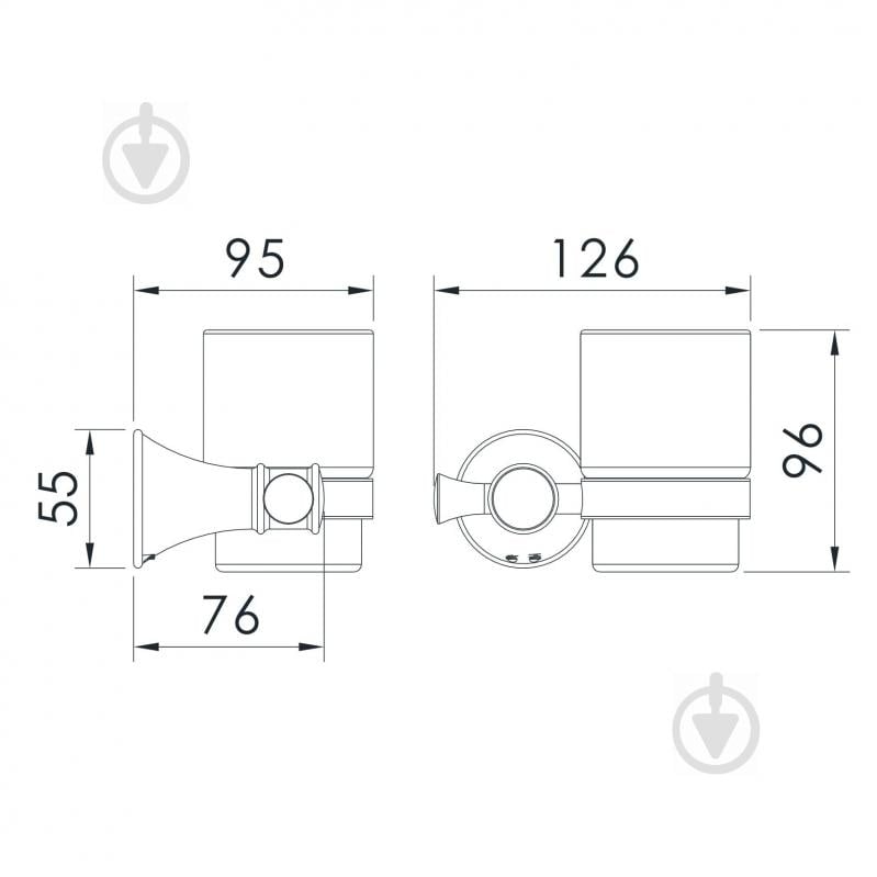 Стакан для зубних щіток Imprese Podzima Ledove ZMK01170123 - фото 2