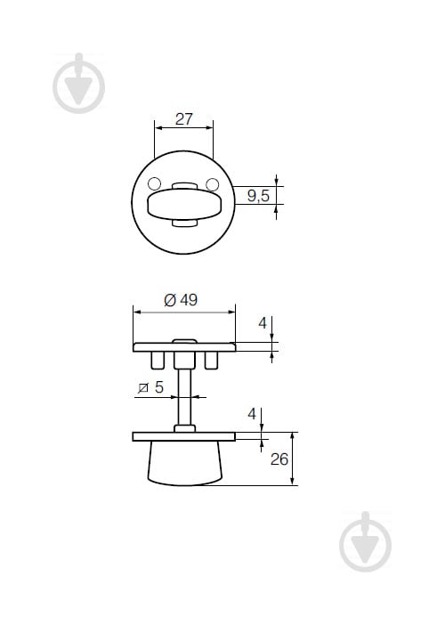 Накладка Abloy LH001 FIN ROUND 40 мм FE HCR WC матовий хром - фото 5